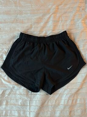 Nike Black Women's Athletic Running Shorts with Reflective Swoosh